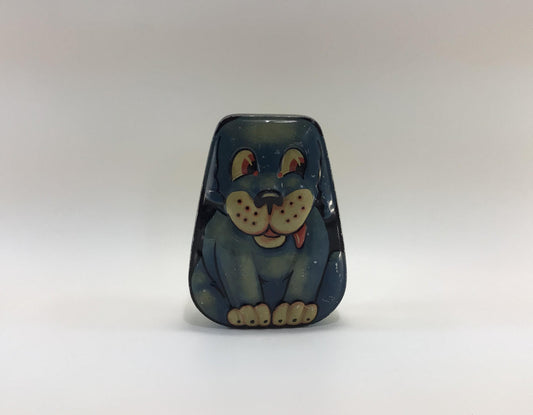 Dainty Dinah Special Assortment Blue Puppy Dog Candy Tin Vintage Lithograph Advertising Storage Container Decor Durham England