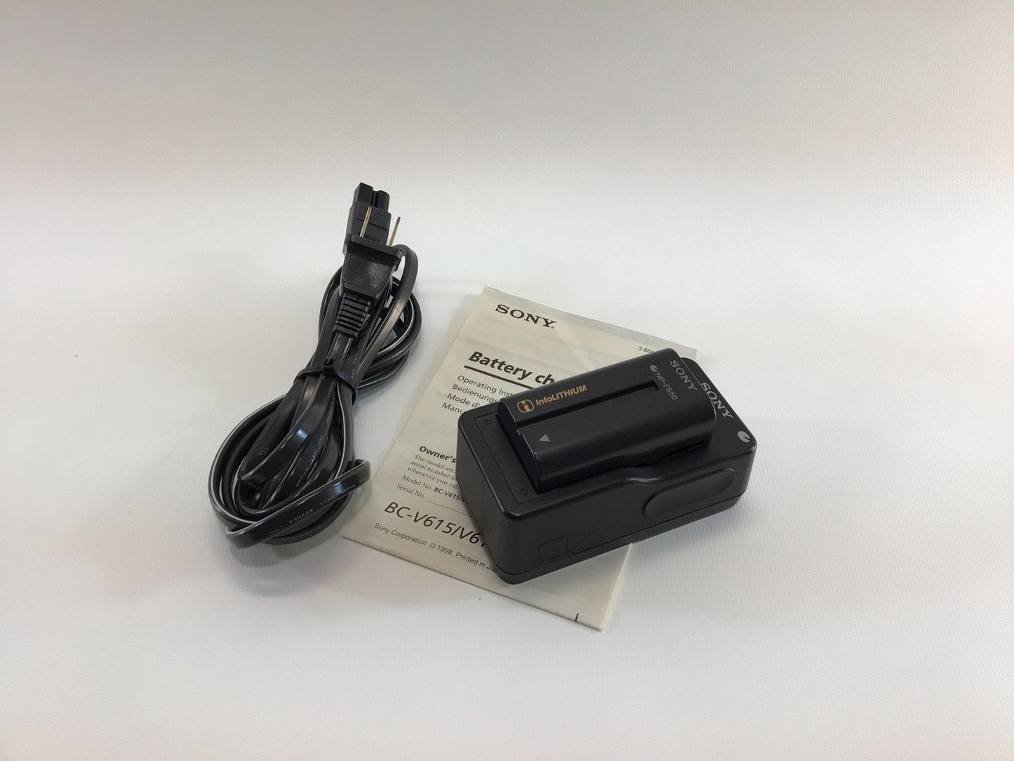 SONY Battery Charger Model BC-V615 with NP-550 Battery Pack Vintage Camera Accessory Replacement Part