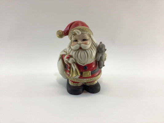 Santa Claus Ceramic Still Coin Bank HOMCO Taiwan 5610 Vintage Christmas Holiday Decor
