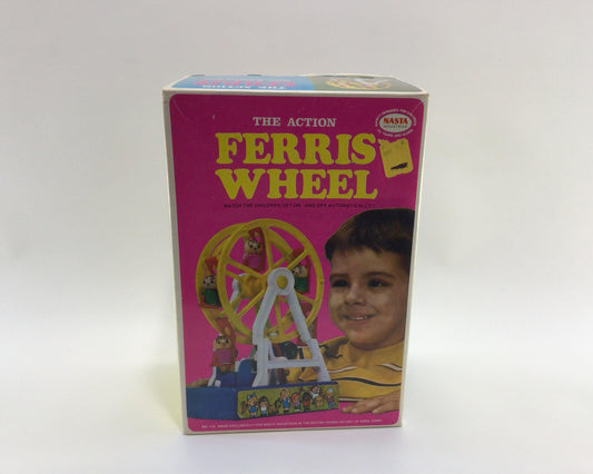 The Action Ferris Wheel Nasta Industries No 110 Vintage 1971 Battery Operated Toy in Box