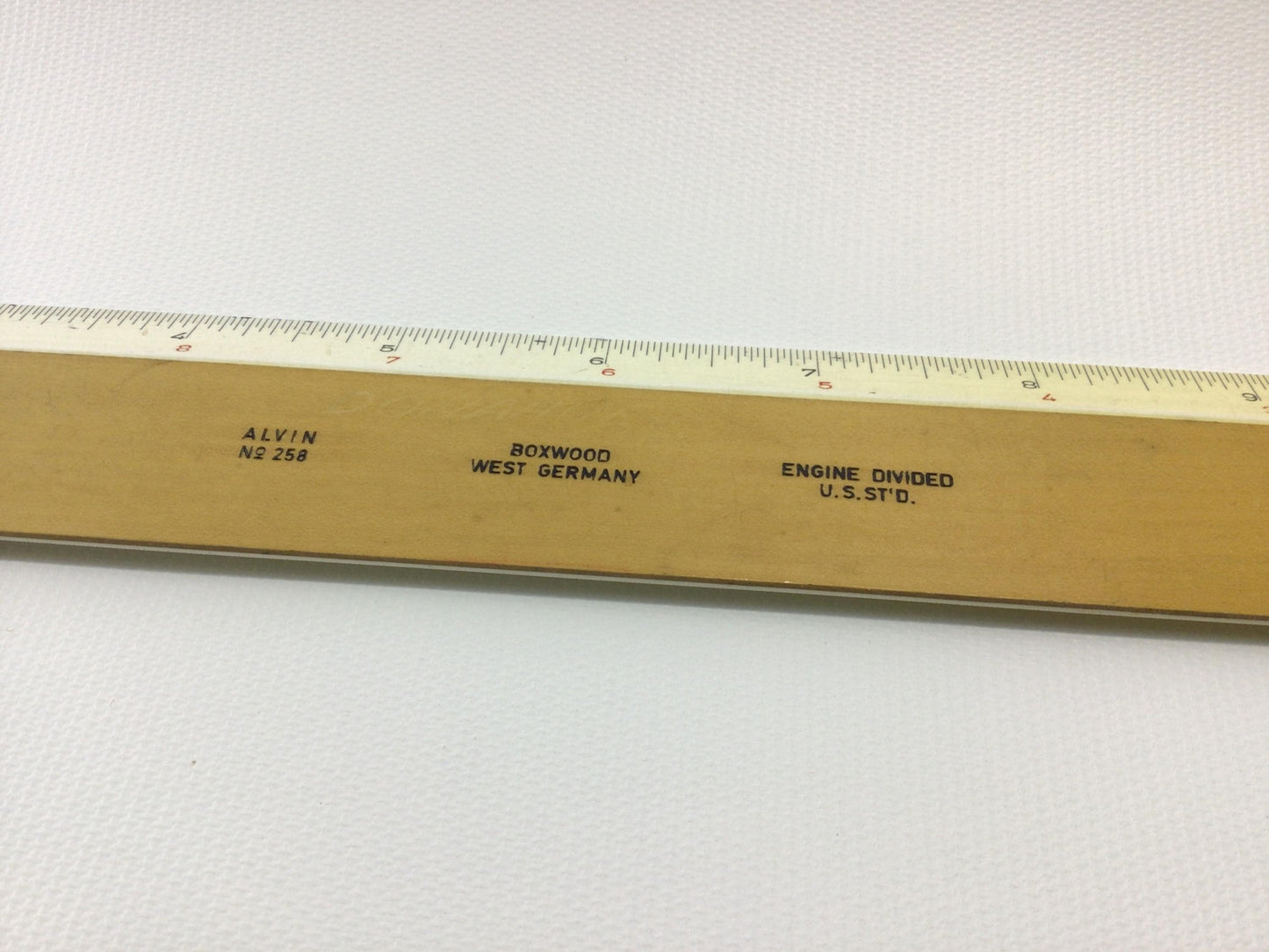 Alvin Precision 12" Ruler No 258 Vintage Made in West Germany Quality Boxwood Straight Edge