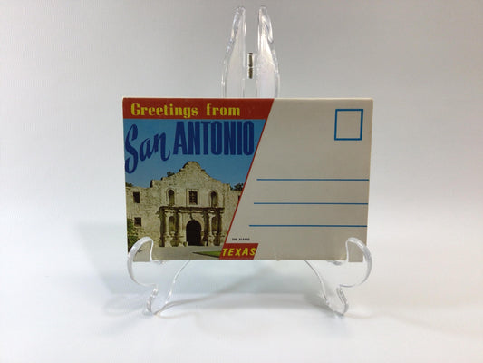 Greetings from San Antonio Foldout Souvenir Postcard Vintage Collectible Ephemera