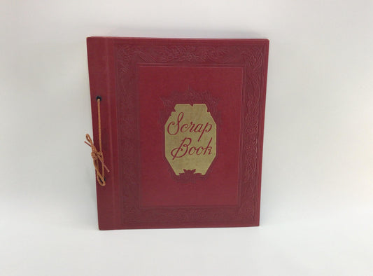 Vintage 11 x 13 Construction Paper Photograph Album Red Scrapbook - Unused No Photos