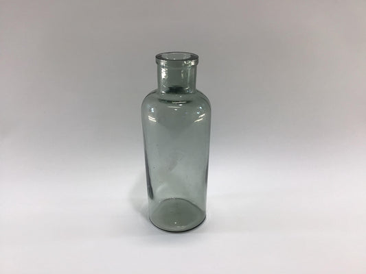 Antique Applied Top Blue Glass 19th Century Apothecary Medicine Bottle