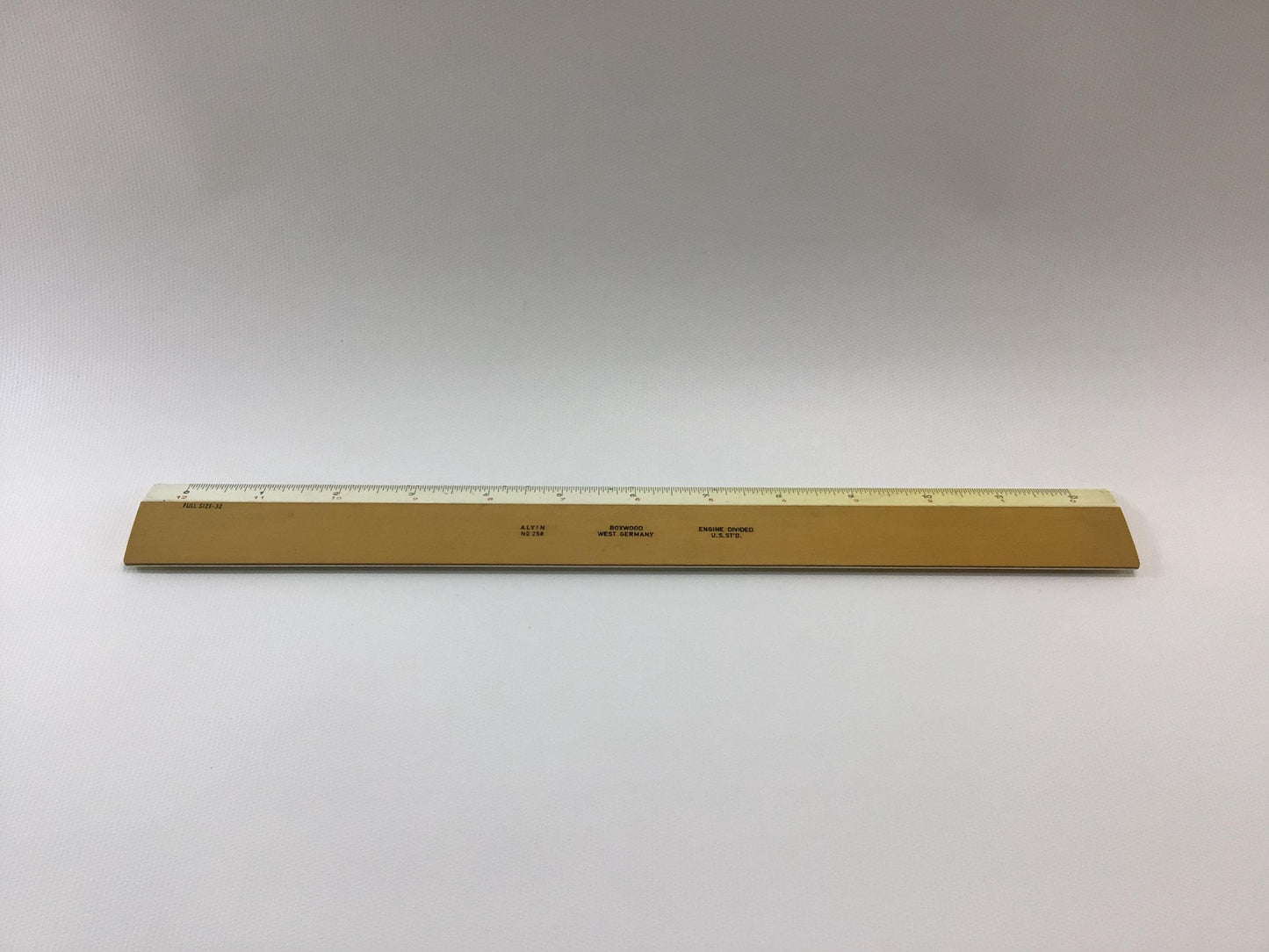 Alvin Precision 12" Ruler No 258 Vintage Made in West Germany Quality Boxwood Straight Edge