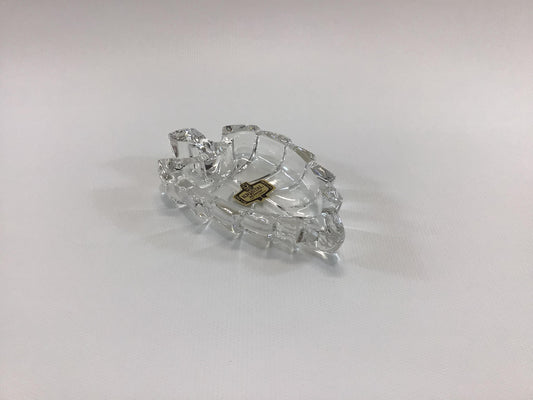 Zajecar Fallen Leaf Trinket Jewelry Dish Vintage Vanity Decor 24% Lead Crystal Made in Yugosalvia