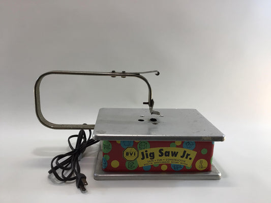 Tin Lithograph Toy Jigsaw BVI Jig Saw Jr Vintage Electric Powered Woodworking Tool