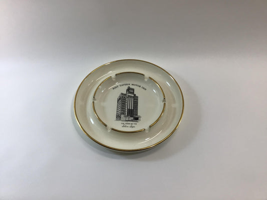 Post Tavern Motor Inn Ceramic Ashtray Vintage Tobacciana Home Decor Home of the Silver Spur Battle Creek Michigan