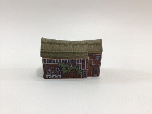 Wade Miniature Porcelain  Whimsey-On-Why 1981 Set 2 Water Mill Vintage Collectible Figurine