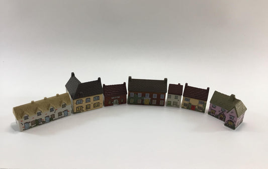 Wade Miniature Porcelain Whimsey-On-Why 1982 Set 3 Vintage Collectible Figurines Lot of 7