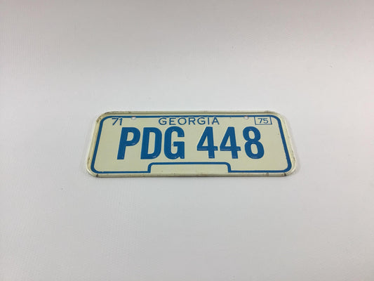 Bicycle 1975 Georgia License Plate Vintage Cycling Accessory