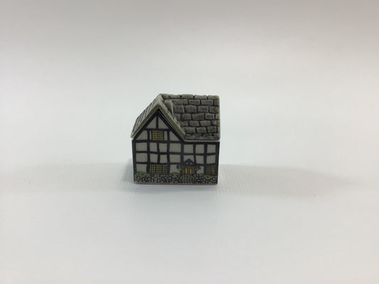 Wade Miniature Porcelain  Whimsey-On-Why 1985 Set 4 Miss Prune's House Vintage Collectible Figurine