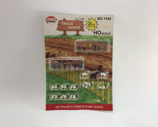 Model Power HO Scale Track Siders No 1442 Vintage Model Railroading Scenic Layout Figures