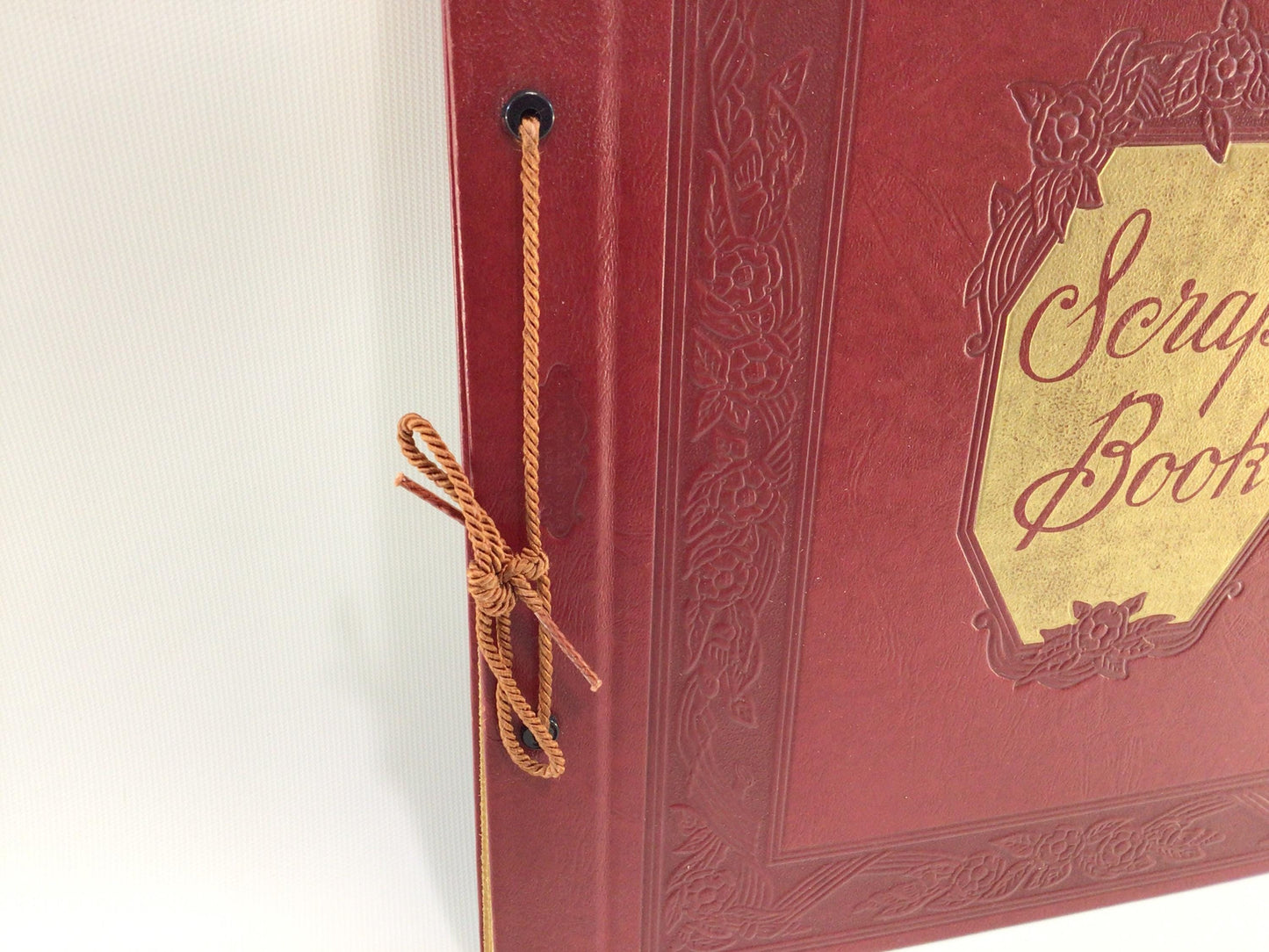 Vintage 11 x 13 Construction Paper Photograph Album Red Scrapbook - Unused No Photos