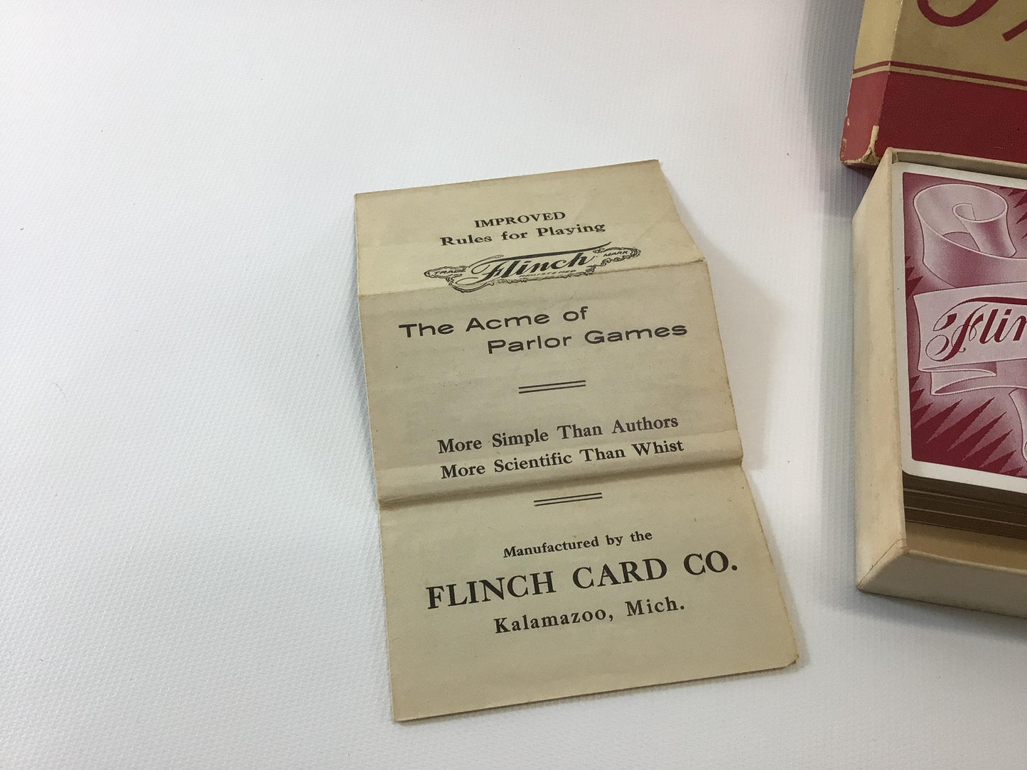 Flinch Card Parlor Game Vintage Family Entertainment Fun Toy