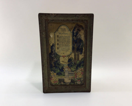 Artstyle Chocolates One Pound Candy Tin Vintage  Paper and Lithograph Advertising Storage Container Box Home Wall Decor Ephemera