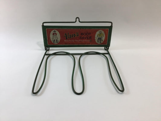 Van's Boot Saver Wader Drying Hanger Vintage Outdoor Sport Fishing Advertising Display