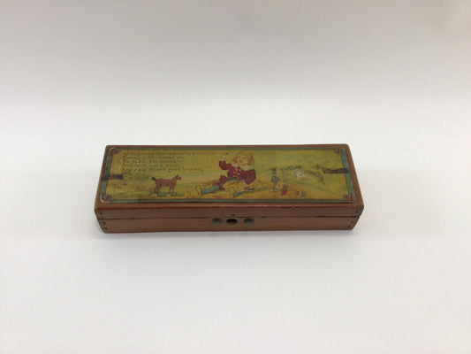 Jack Horner Locking Pencil Box Antique School Days Desk Accessory Toy
