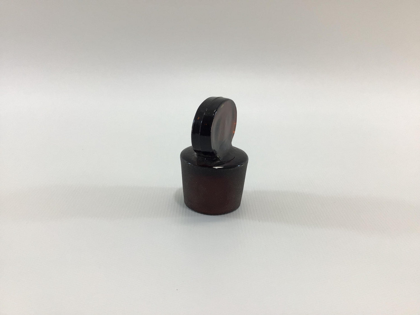 Antique Bottle Stopper Circular 34mm Ground Pressed Amberina Glass Replacement Part Decanter Cruet Perfume Apothecary