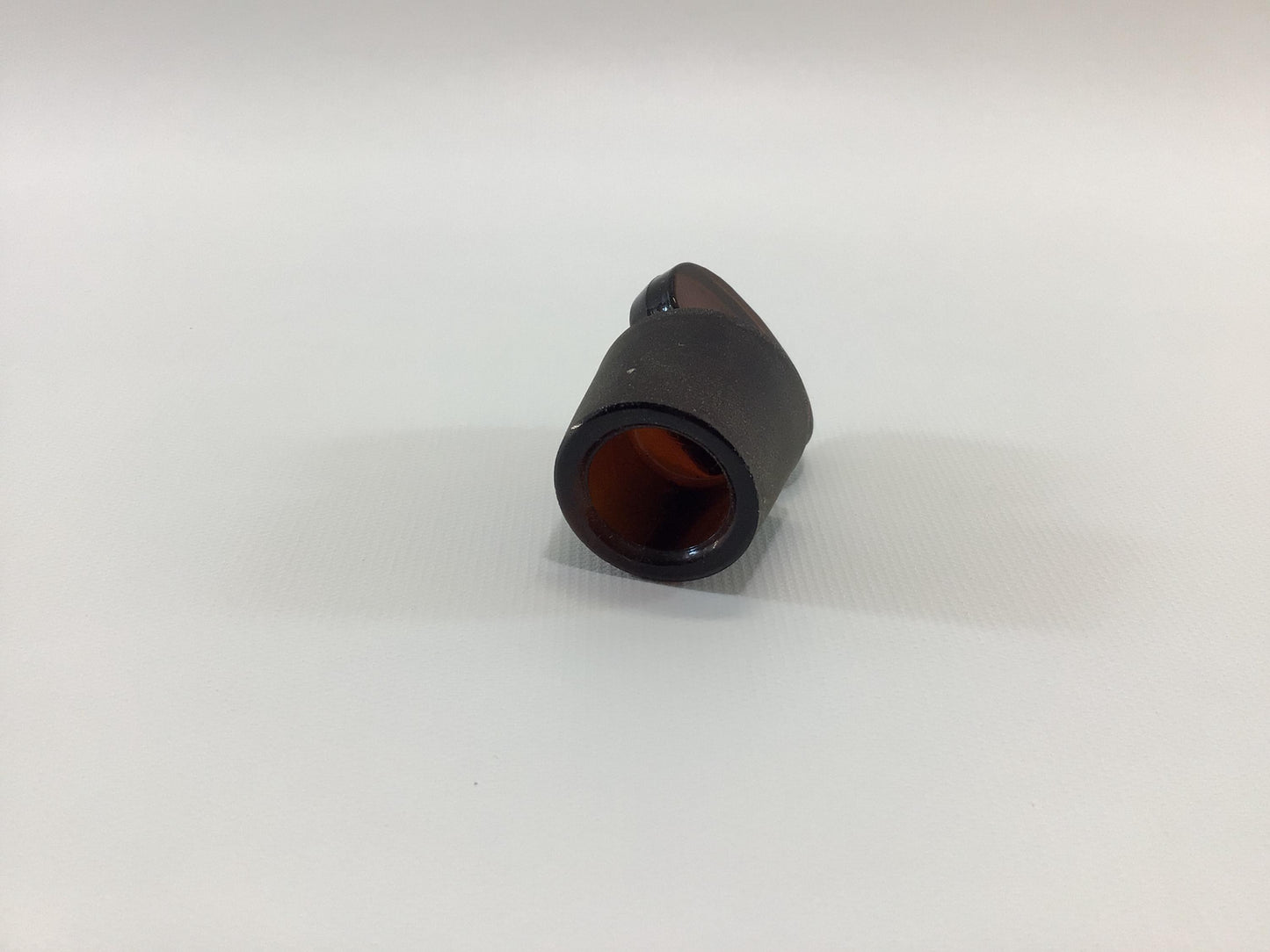 Antique Bottle Stopper Circular 34mm Ground Pressed Amberina Glass Replacement Part Decanter Cruet Perfume Apothecary