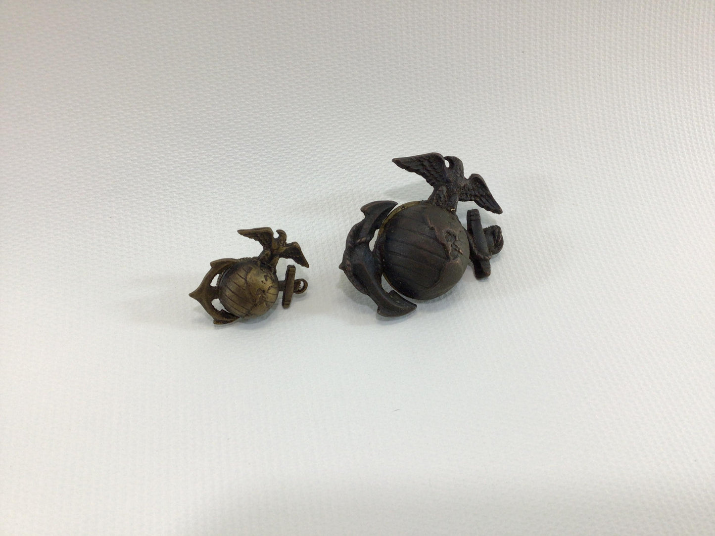 USMC Hat Pins Brass Screw Back Vintage Quality Made Military Fashion Accessory