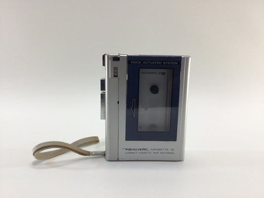 Realistic Minisette 15 Cassette Tape Recorder Vintage Electronics Gadget Radio Shack Tandy Good Working Condition