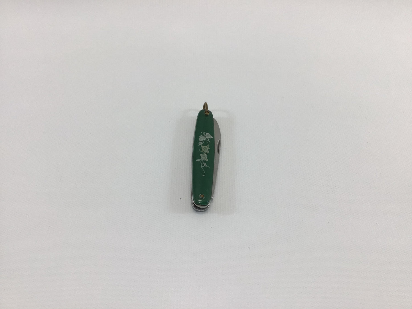 Lark Stainless Steel Single Blade Pocket Knife Vintage Souvenir Tropical Palm Trees Motif