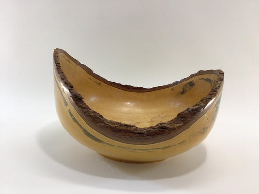 Tamarind Burl Wood Turning Bowl Signed Xelle Wyble Jr Vintage Quality Home Kitchen Dining Decor