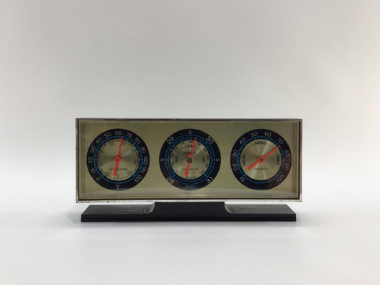 Tabletop Springfield Weather Station Barometer Thermometer Hygrometer Vintage Home Decor