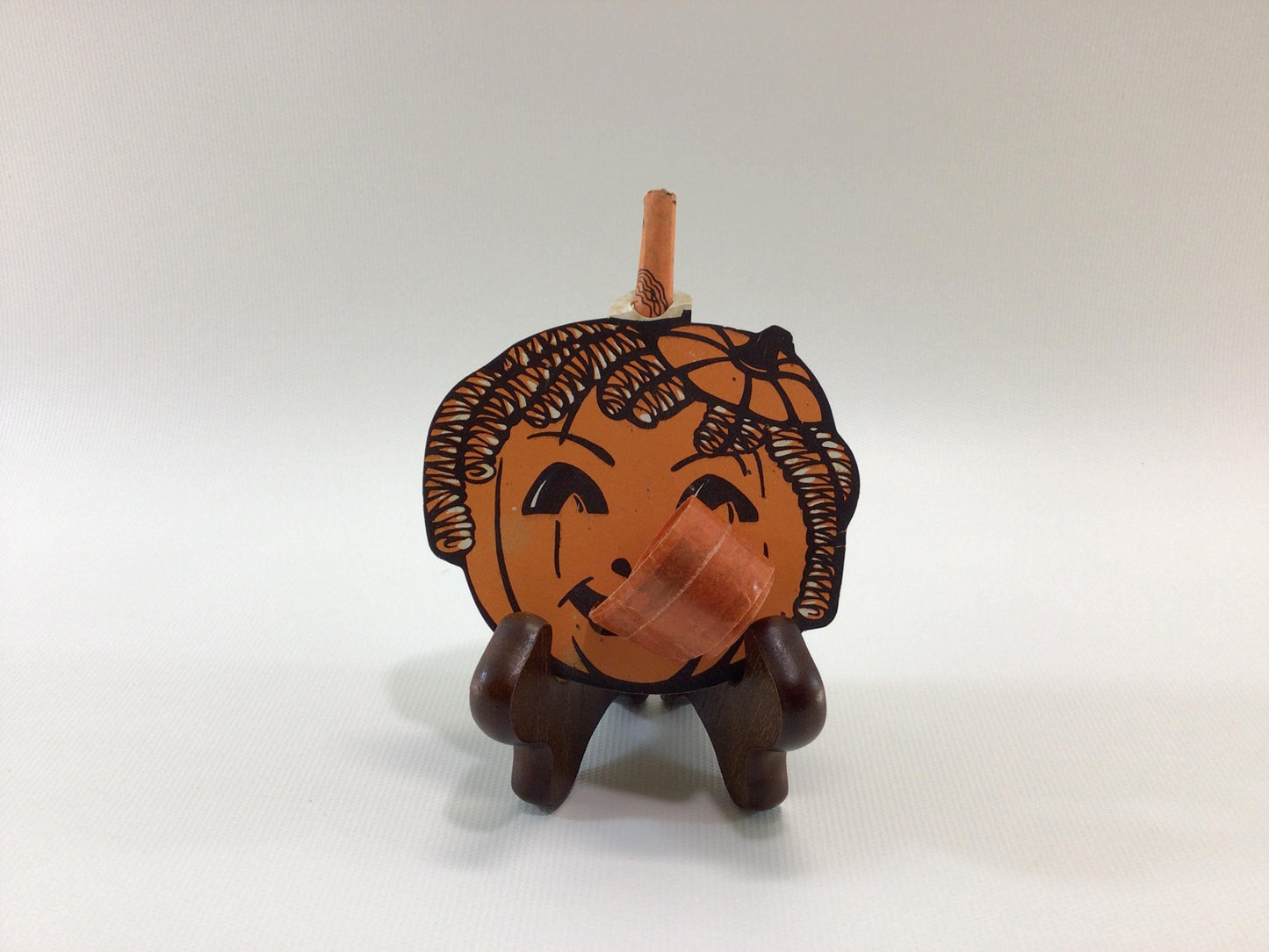 Halloween Paper Blowout Horn Party Noise Maker JOL Jack O Lantern Mid Century Made in Japan Holiday Ephemera