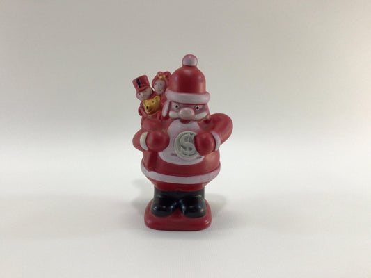 Santa Claus 1972 Christmas Club Plastic Coin Bank Vintage Holiday Collectible Decor