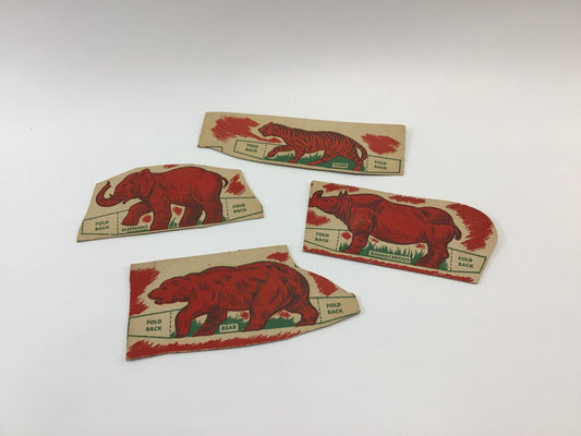 Birthday Party Animal Place Cards Vintage Entertainment Paper Ephemera