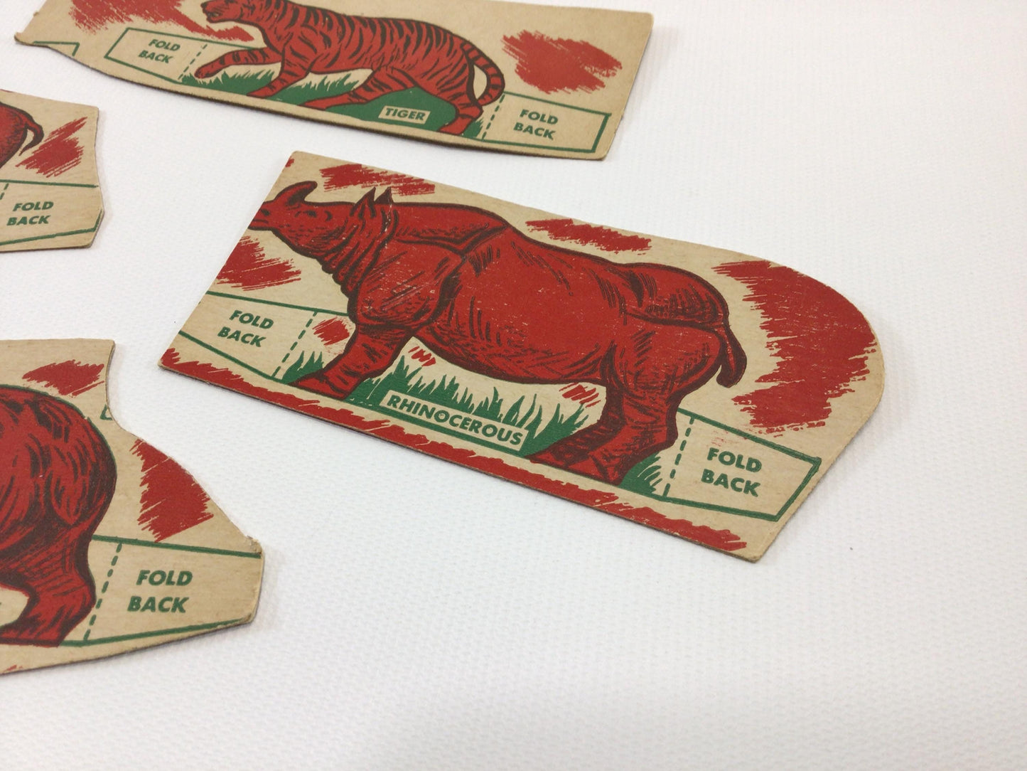 Birthday Party Animal Place Cards Vintage Entertainment Paper Ephemera