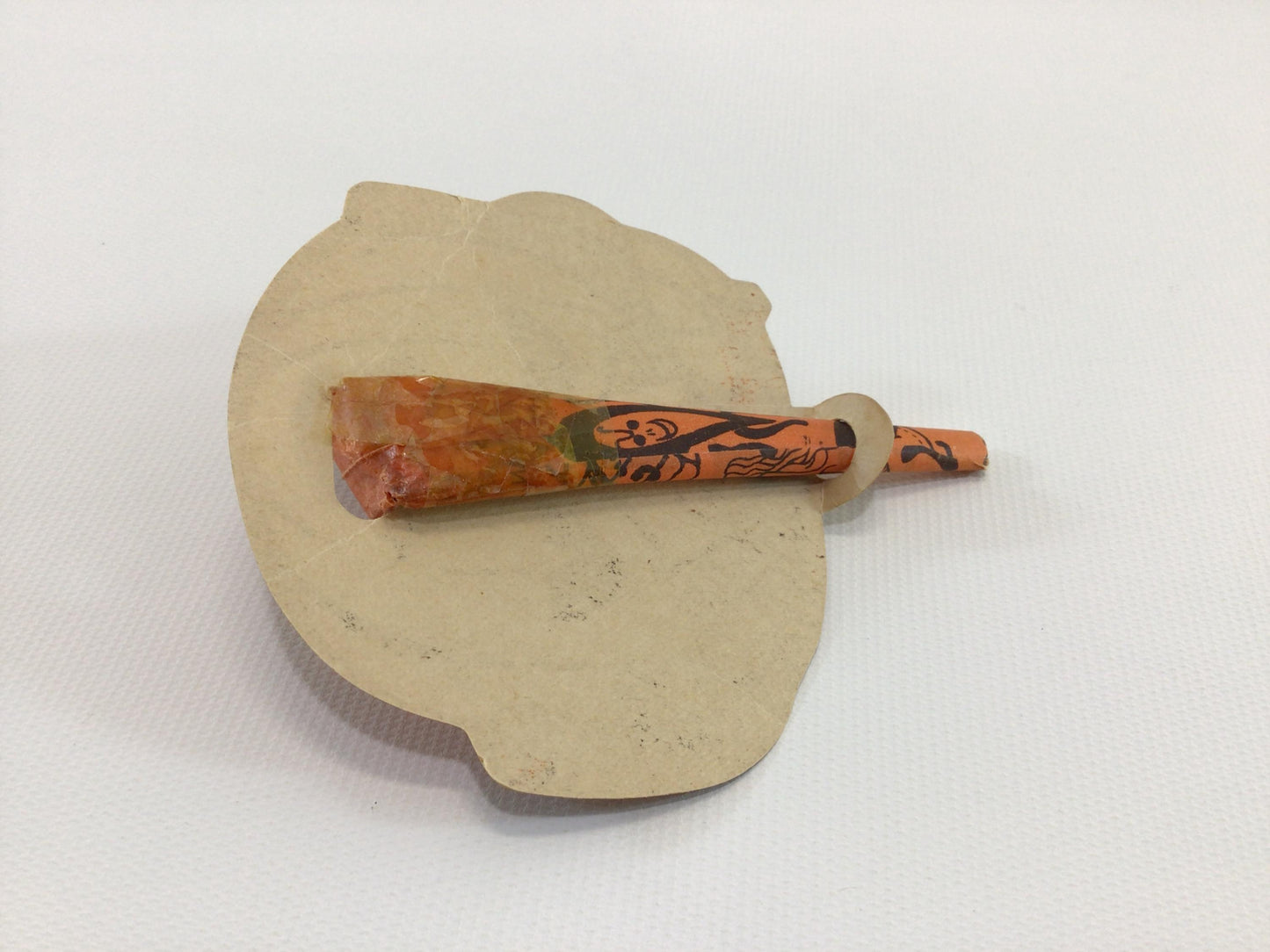 Halloween Paper Blowout Horn Party Noise Maker JOL Jack O Lantern Mid Century Made in Japan Holiday Ephemera