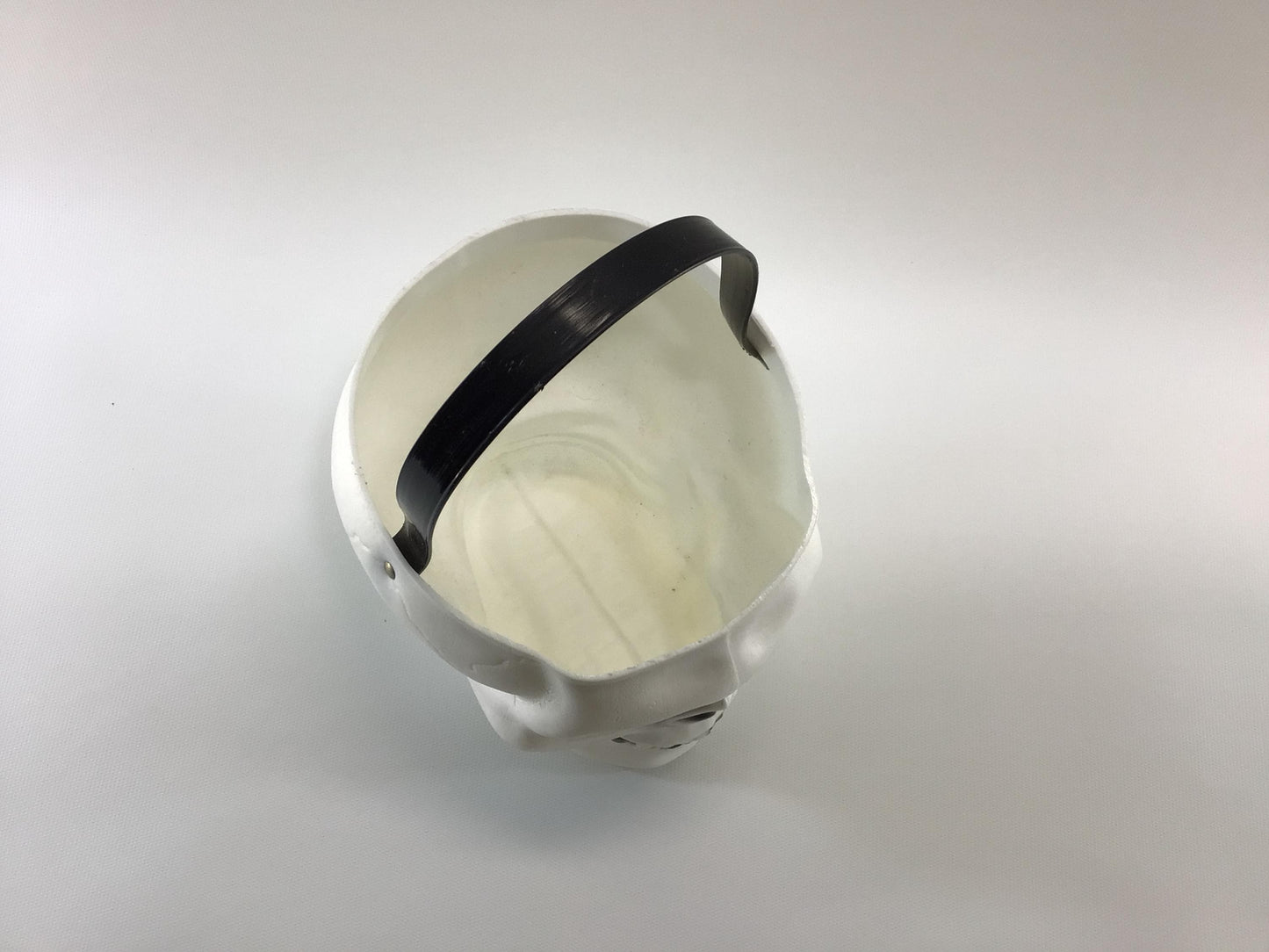 Bayshore Blow Mold Skull Trick or Treat Pail Candy Container Vintage Halloween Holiday Ephemera