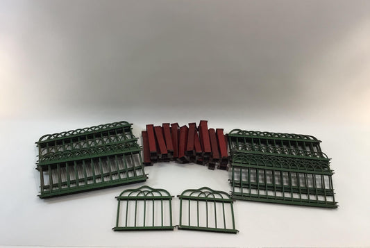 Pressed Steel Tabletop Feather Tree Fence Antique Christmas Holiday Decor