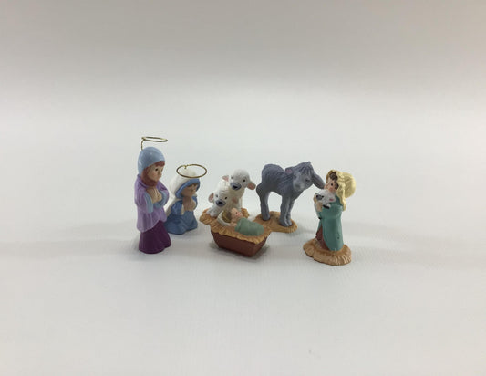 Hallmark 1988 Children's Christmas Miniature Nativity Pieces Vintage Holiday Decor
