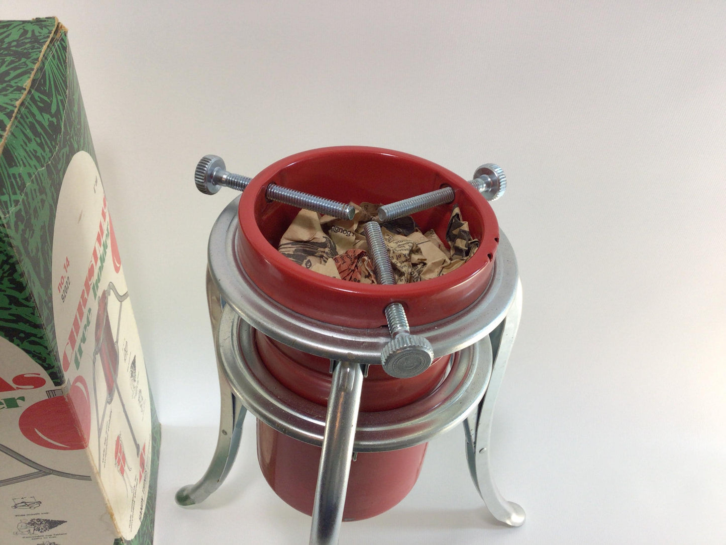 Christmas Tree Holder Vintage Quality Made in USA Heavy Gauge Steel Folding Tripod Design