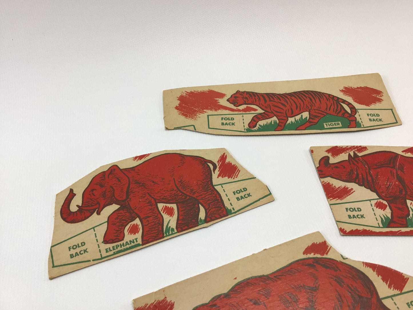 Birthday Party Animal Place Cards Vintage Entertainment Paper Ephemera