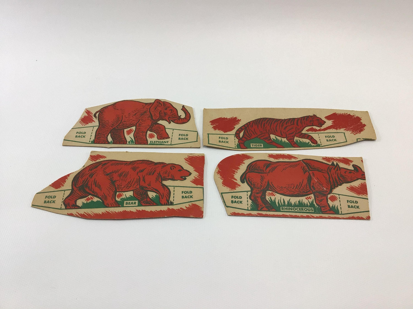 Birthday Party Animal Place Cards Vintage Entertainment Paper Ephemera