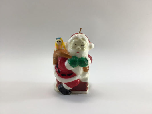Santa Claus Down the Chimney 5" Candle Vintage Christmas Holiday Decor