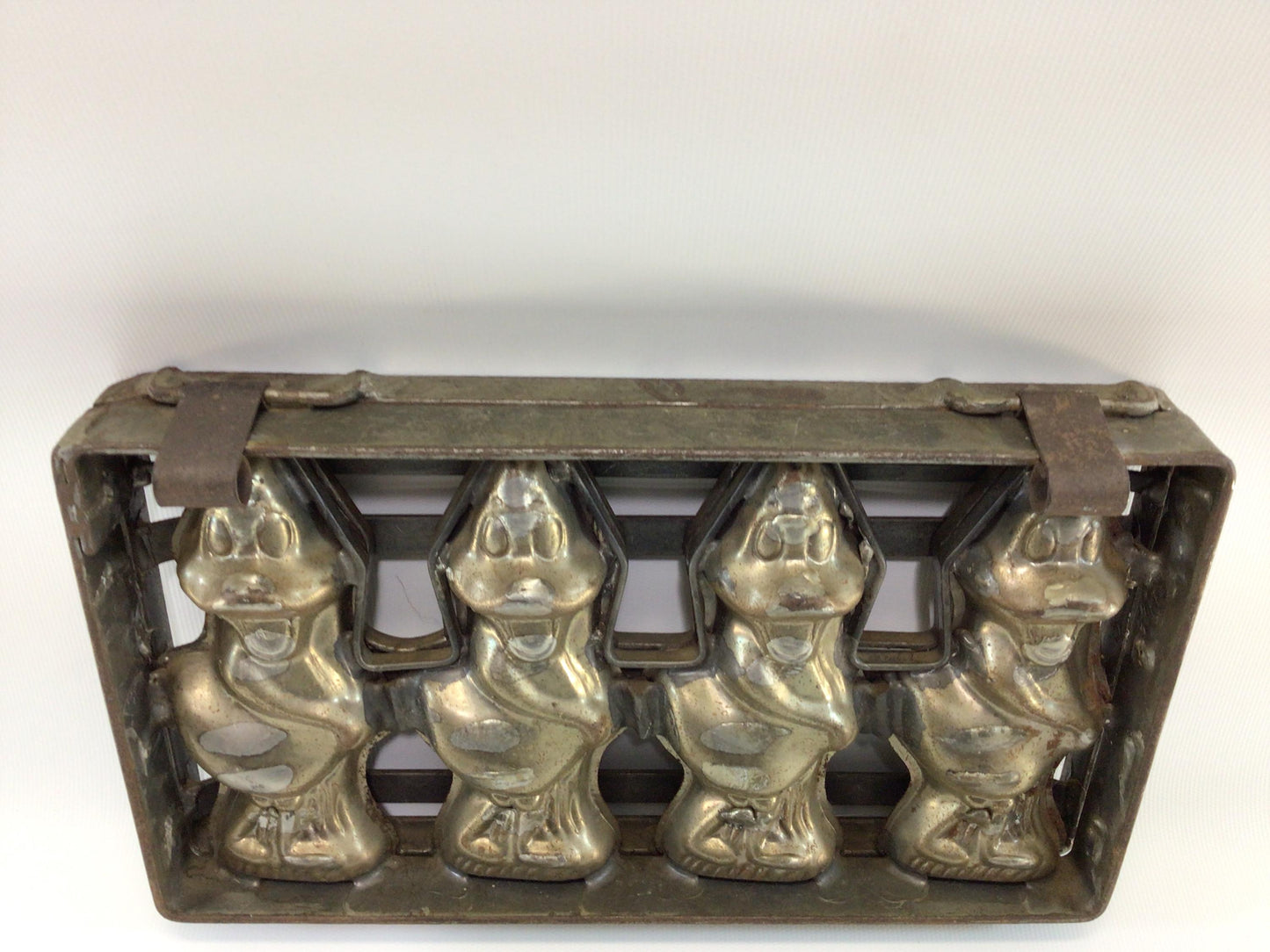 Hinged German Chocolate Mold Easter Ducklings Antique Rustic Holiday Kitchen Decor