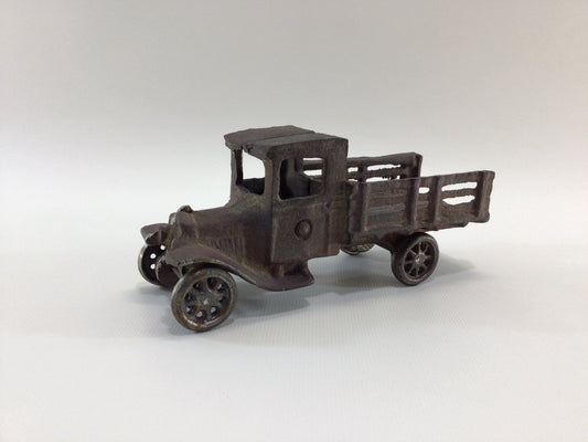 Vintage Reproduction Arcade Cast Iron 6" Stake Truck Toy Farm Vehicle Home Decor Display