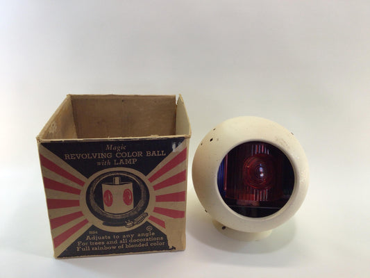 Magic Revolving Color Ball RS-4 Aluminum Christmas Tree Light Vintage 70s Holiday Accent Lighting Decor