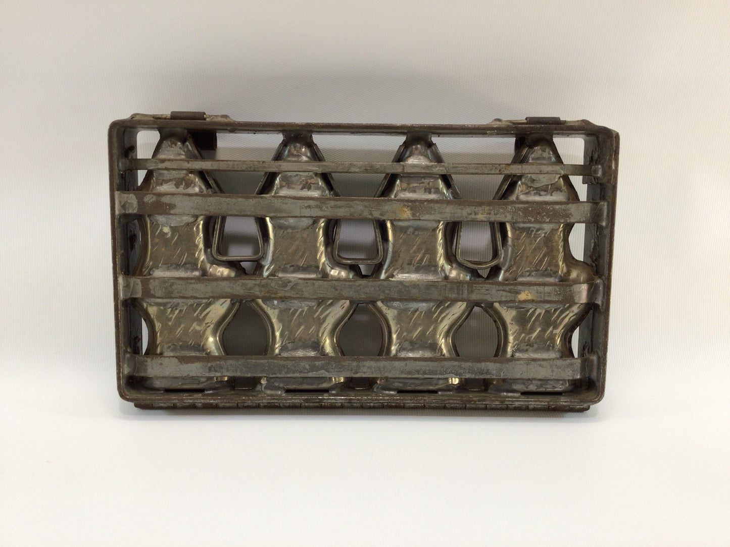 Hinged German Chocolate Mold Easter Ducklings Antique Rustic Holiday Kitchen Decor