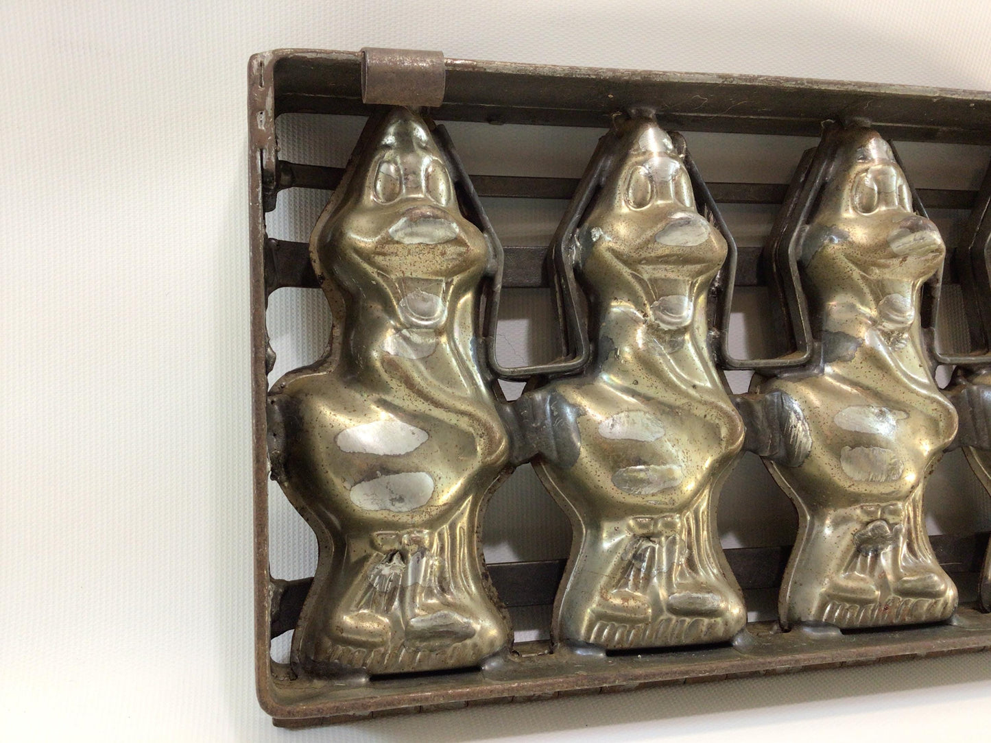 Hinged German Chocolate Mold Easter Ducklings Antique Rustic Holiday Kitchen Decor