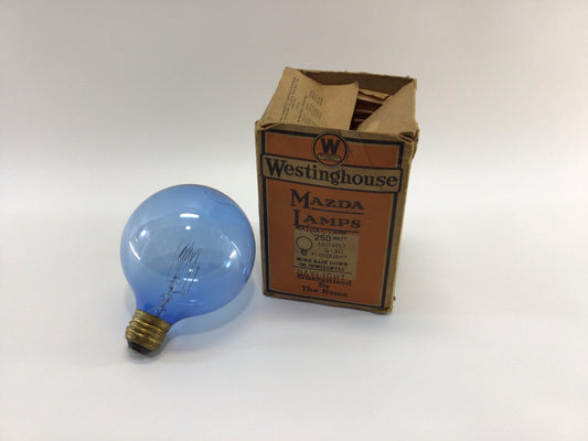 Vintage Westinghouse Mazda Lamps 250 Watt 120 Volt G-30 Floodlight Bulb - Tested Working