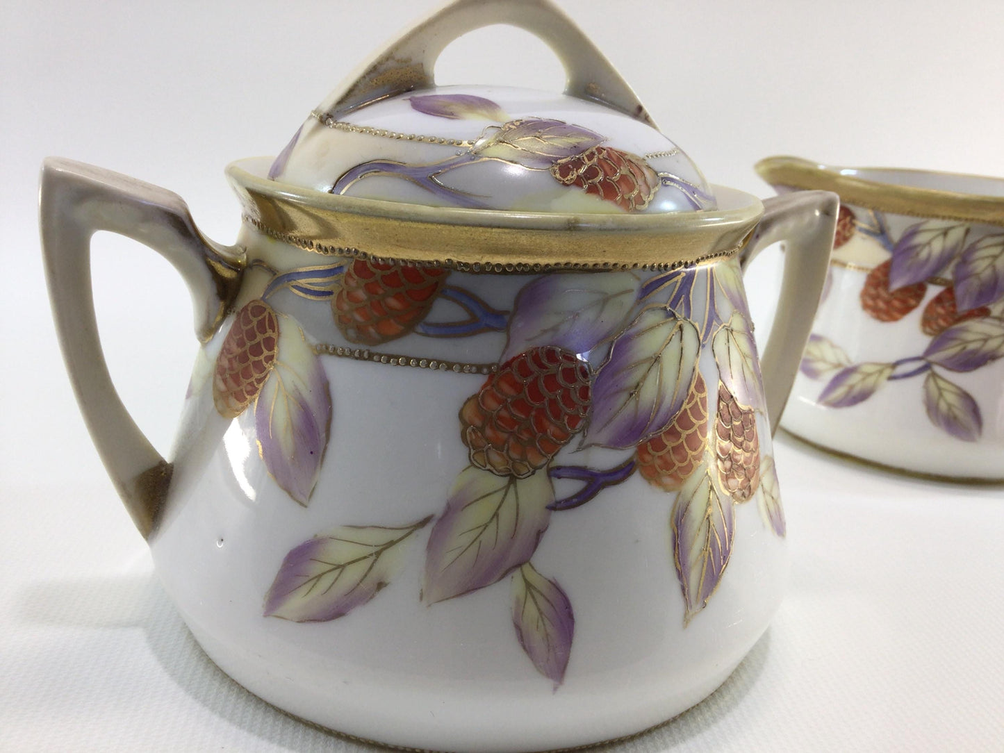 Nippon Ceramic Sugar and Creamer Set Antique Home Dining Decor