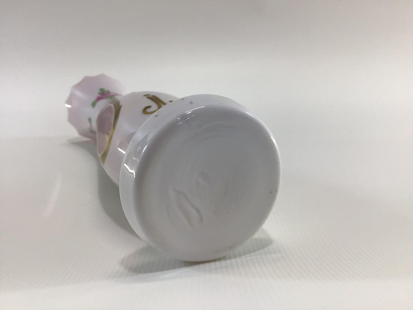 Bohemia Glass 6" Bud Vase Hand Painted Cut Glass Antique Glassware Made in Czechoslovakia