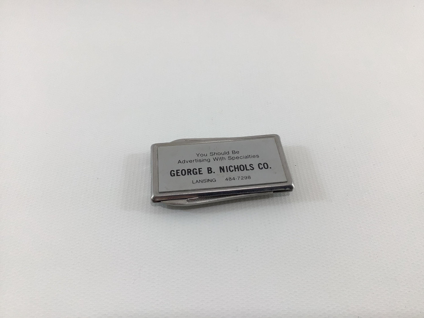 Salesman Advertising Barlow Money Clip Gentleman's Knife Vintage Made in Japan Mid Century Men's Fashion Accessory